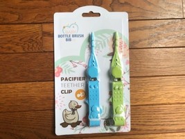 Baby Bottle Brush Co. Pacifier Teether Clip 2 Pack - £4.95 GBP