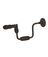 Metal Hand-Crank Drill Vintage Carpenter&#39;s Woodworking Wood Handle - $535.15 MXN