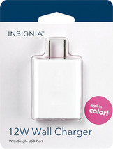 New Insignia NS-MAC3U 12W Wall Charger Hot Pink w/ Single Usb Port - £4.45 GBP