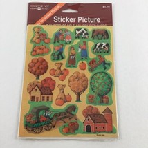American Greetings Stickers Sheet Fall Autumn Thanksgiving Farm Barnyard Animals - £11.69 GBP