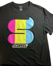 7-Eleven Slurpee T-Shirt Short Sleeve Black LARGE Neon "S" Graphic Logo Sz. M image 3