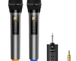 Wireless Microphones With Echo,Treble,Bass &amp; Bluetooth,98 Ft Range,Porta... - £74.26 GBP