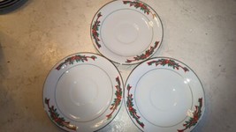 Old Vintage Poinsettia &amp; Ribbons by Fairfield Saucer Plate Fine China se... - £21.71 GBP