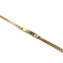 Bracelet d&#39;identification de chaîne gourmette pour homme en or jaune massif... - £688.66 GBP
