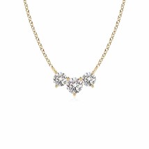 Authenticity Guarantee 
Classic Trio Diamond Necklace in 14K Yellow Gold - £845.63 GBP