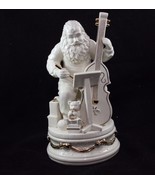 Santa Playing Cello Figurine Ceramic Large 12&quot; Christmas - $39.19