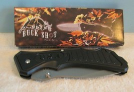 Buck Shot Tactical Folding Pocket Knife -5.25" Closed Stainless Steel -USA - $10.80