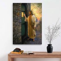 Jesus Knocking on Your Door Gift for Jesus Christ Canvas Wall Art Jesus Poster - £18.43 GBP+