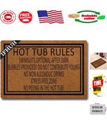 High-Quality Rubber Hot Tub Rules Mat - Indoor/Outdoor Funny Welcome 30x18 - $1,069.04 MXN