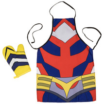 My Hero Academia All Might Cooking Apron and Oven Mitt Set Multi-Color - £32.05 GBP