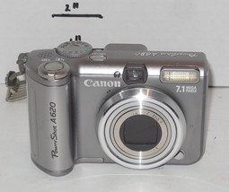 Canon PowerShot A620 7.1MP Digital Camera - Silver Tested Work - £195.76 GBP