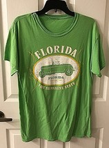 Florida -The Sunshine State Boys T Shirt Size Large Green with Graphic D... - $9.48