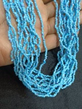 14 Brins 20 &quot; Long Chaque De Mat Avocat Bleu Turquoise Graine Perles Col... - $26.71