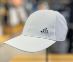 adidas Metal Logo Cap Unisex Golf Cap Sports Training Hat White OSFM NWT... - $57.90