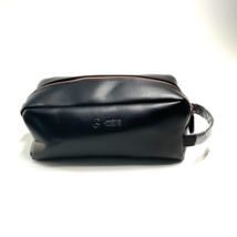 Mercedes AMG Petronas F1 Travel Toiletries Bag Black Leather NEW Zip + Pockets - £59.44 GBP