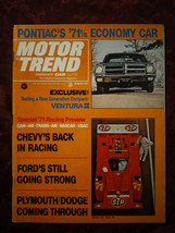 Motor Trend Magazine March 1971 &#39;71 Racing Bobby Al Unser Datsun 240Z Ventura Ii - £10.16 GBP