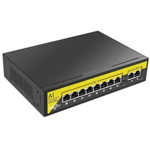 1000 Mbps 8 Port Poe Switch (8 Poe+ Ports + 2 Ethernet Uplink Ports), 802.3 Af/A - £68.05 GBP