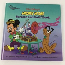 Walt Disney's Mickey Mouse Scratch And Sniff Hardcover Book Vintage 1990 Pluto - £14.99 GBP