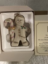 VTG NIB 2000 A Christmas Treat, Annual Gingerbread Ornament China/24 K Gold Trim - £22.91 GBP