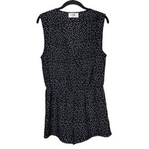 Seek The Label Black White Retro Polka Dot Deep V-Neck Romper Size Medium - £27.86 GBP