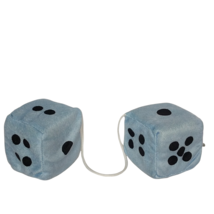 National Prize &amp; Toys Light Blue Plush Dice Stuffed Toy 2015 3&quot; - £15.64 GBP