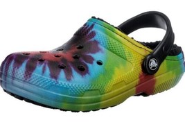 Crocs Classic Tie Dye Lined Clogs Shoes Women’s Size 7 Men’s Size 5 - £36.76 GBP