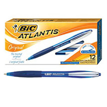 Bic Atlantis Retractable Pen Medium Point (12pk) - Blue - £39.24 GBP