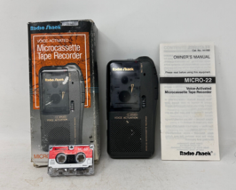 Radio Shack Micro-22 Microcassette Handheld Recorder Voice Actuation Tested - $29.95