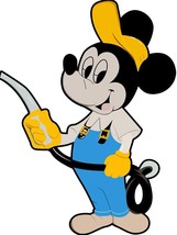 Mickey Gas Attendent Laser Cut  Metal Signs - $1,279.58 MXN