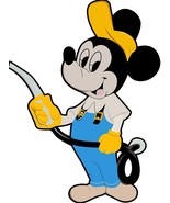 Mickey Gas Attendent Laser Cut  Metal Signs - $1,287.82 MXN