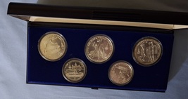 1978 RUSSIA USSR UNC SILVER SET (5) - MOSCOW OLYMPICS - SERIES III - 3.8... - $459.95