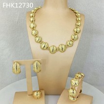 Classy Dubai Gold Jewelry  Fine Jewelry Sets for Women Party FHK12730 - £56.21 GBP