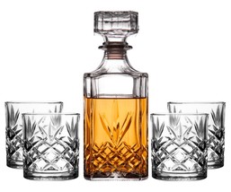 Royalty Art Kinsley Whiskey Glasses Set with Decanter for Scotch, Bourbon, Cogna - £22.37 GBP