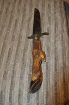 Vintage York Cutlery 630 Solingen Germany Deer Foot Handle Fixed Blade - £99.36 GBP