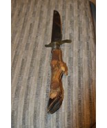 Vintage York Cutlery 630 Solingen Germany Deer Foot Handle Fixed Blade - $125.00