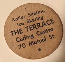 Vintage The Terrace Wooden Nickel Ice Skating Rink - $4.94