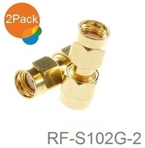 2-Pack Rp-Sma Male To Male Gold Plated Coupler Gender Changer, Rf-S102G-2 - $14.99
