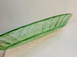Jeanette Green Uranium Serving Platter Poinsettia Pattern 10.5" Long image 2