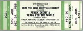 Public Enemy Untorn Concerto Ticket Dicembre 24 1988 Shreveport Louisiana - £93.34 GBP