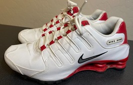 Nike Shox NZ White University Red White Men&#39;s Running Shoes 378341-110 S... - £120.39 GBP