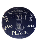 Welcome To My Happy Place-Glass Cutting Board/Trivet 8” Round By Cooking... - £7.70 GBP