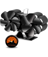 Fireplace Stove Fan Heat Powered for Pellet/Log Burner 12 Blade With The... - $1,047.37 MXN