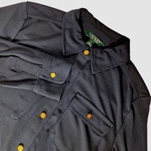 Lauren Ralph Lauren Roll Tab Button Up Shirt Size Small Long Sleeve Soli... - £28.48 GBP