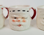 Vintage Winking Santa Cups Small Mugs Japan for REPAINT/Makeover READ Se... - $17.77
