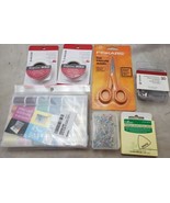 Sewing Lot Superior Quality Polyester Thread Reels Chalk Fiskars Scissor... - £7.74 GBP