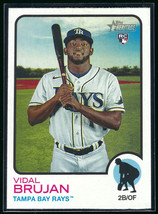 2022 Topps Heritage #90 Vidal Brujan Tampa Bay Rays Rookie Card - £1.60 GBP