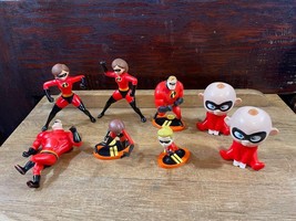 Lot of 8 Disney Pixar Incredibles Figures Toys Helen Bob Jack Jack Dash - £7.77 GBP