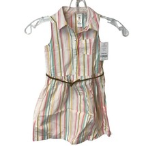 Carter&#39;s Girls&#39; Striped Shirt Dress &amp; Belted Waist (Size 4T) - £23.00 GBP