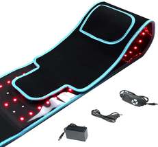 Red ＆Infrared LED Light Therapy Belt 850nm 660nm Back Pain Relief Wrap Burn Fat  - £52.02 GBP+