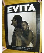 Madonna Poster Evita Soundtrack Face Shot Antonio Banderas - $3,343.66 MXN